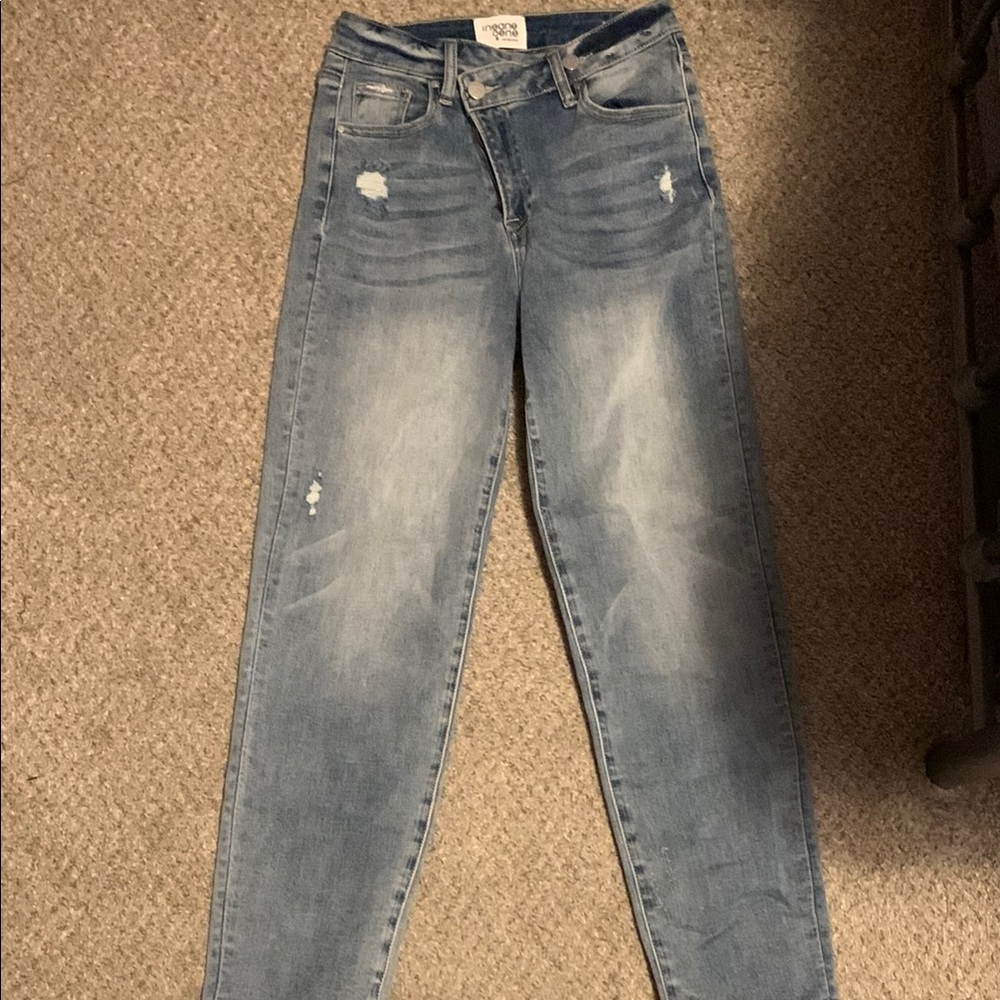 Women's Blue Distressed Jeans